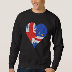 British Cape Verdean Flag Heart Sweatshirt