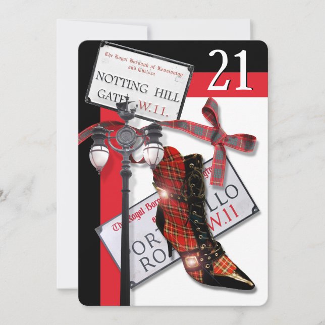 British celebration tartan birthday party DIY Invitation (Front)