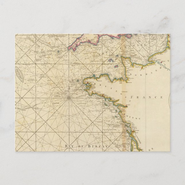 British Channel, Bay of Biscay Postcard (Front)