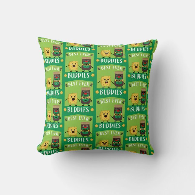 British Cheddar Cheese And Pickle lovers  Cushion (Front)