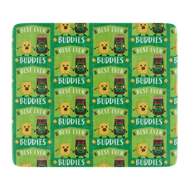British Cheddar Cheese And Pickle lovers  Cutting Board (Front)