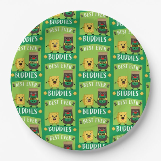 British Cheddar Cheese And Pickle lovers  Paper Plate (Front)