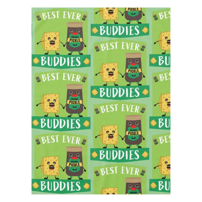 British Cheddar Cheese And Pickle lovers Tablecloth (Front)