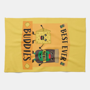 British Cheddar Cheese And Pickle lovers  Tea Towel