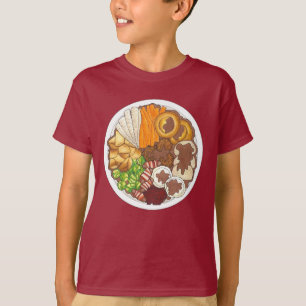 British Christmas Dinner Turkey Festive Party T-Shirt