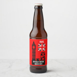 British Citizenship Gifts Beer Bottle Label