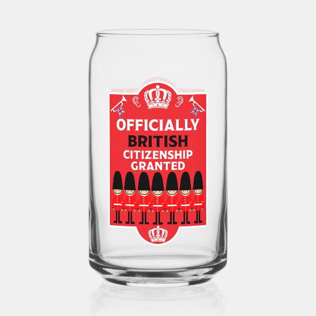 British Citizenship Gifts Can Glass (Front)