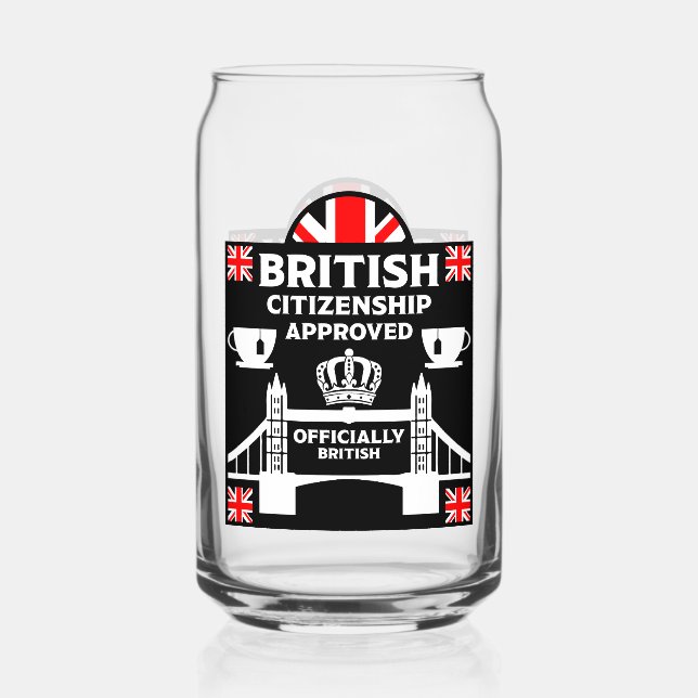 British Citizenship Gifts Can Glass (Front)