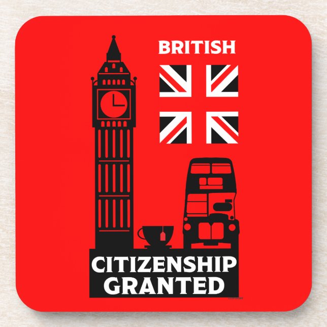 British Citizenship Gifts Coaster (Front)