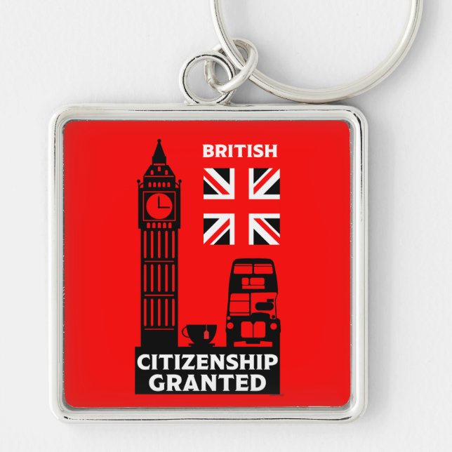British Citizenship Gifts Key Ring (Front)