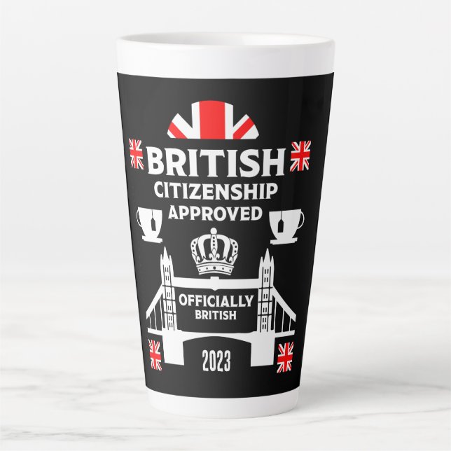 British Citizenship Gifts Latte Mug (Front)