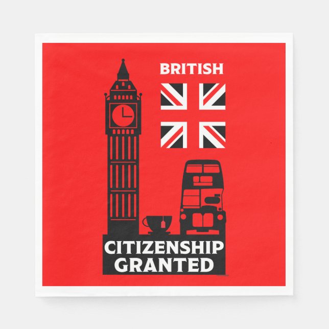 British Citizenship Gifts Napkin (Front)