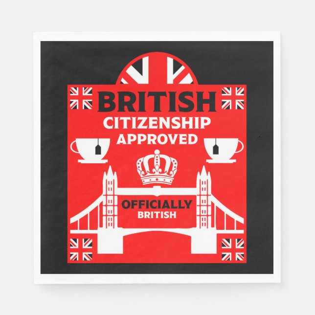 British Citizenship Gifts Napkin (Front)