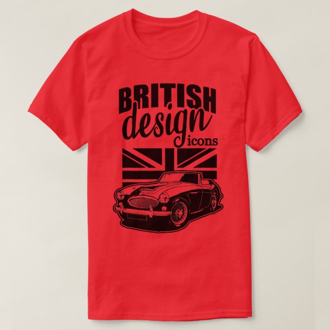 British Classic Car Austin Healey  T-Shirt (Design Front)