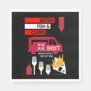 British Classic Fish And Chips     Napkin