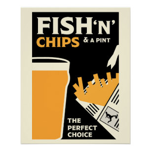 British Classic Fish And Chips       Poster