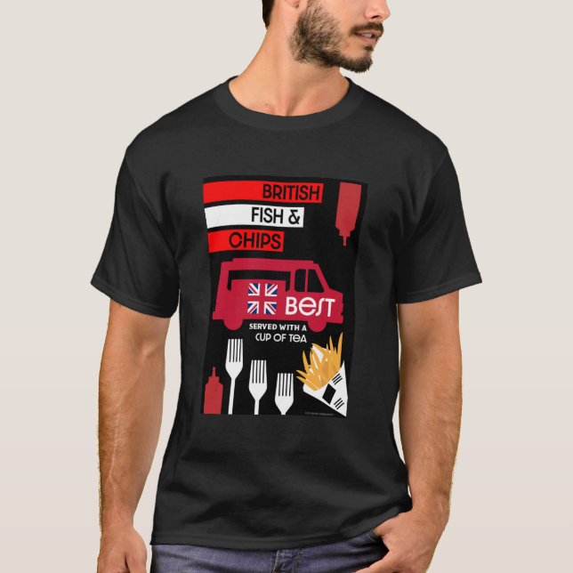 British Classic Fish And Chips     T-Shirt (Front)