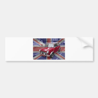 British Classic Mini car Bumper Sticker