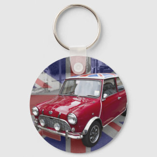 British Classic Mini car Key Ring