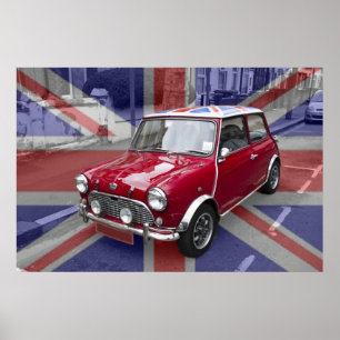 British Classic Mini car Poster