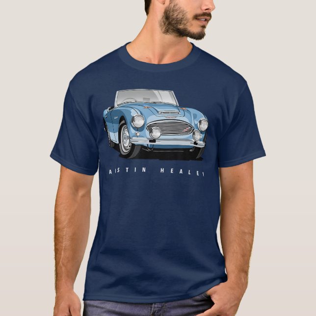 British Classic Sports Car Austin Healey friends T-Shirt (Front)