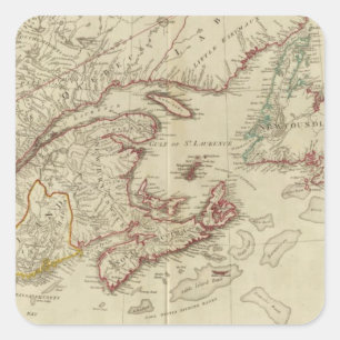 British colonies North America, New England Square Sticker