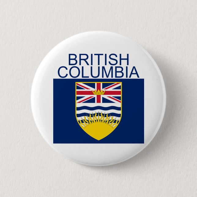 British Columbia 6 Cm Round Badge (Front)