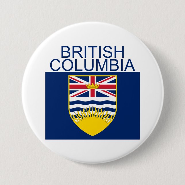British Columbia 7.5 Cm Round Badge (Front)