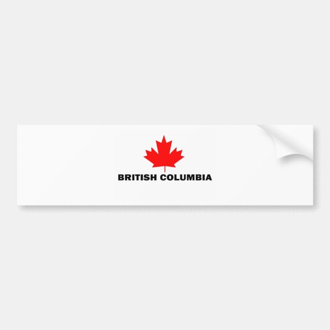 British Columbia Bumper Sticker (Front)