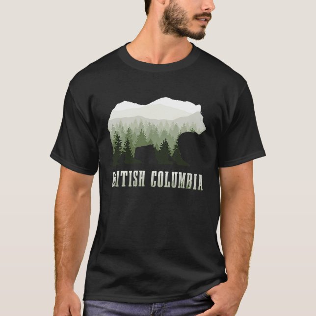 British Columbia Canada Grizzly Bear Canadian Natu T-Shirt (Front)
