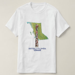 British Columbia Canada map poster. T-Shirt