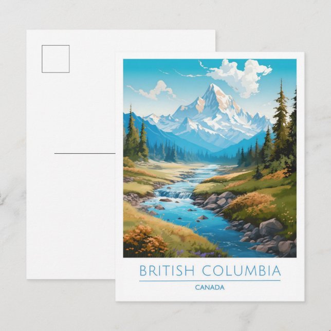 British Columbia Canada Vintage Travel  Postcard (Front/Back)