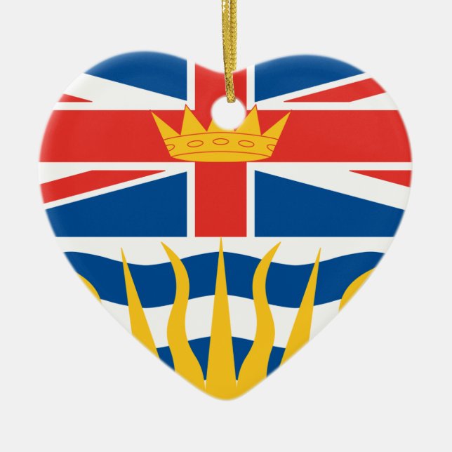 BRITISH COLUMBIA CERAMIC TREE DECORATION (Front)