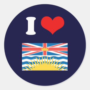 BRITISH COLUMBIA CLASSIC ROUND STICKER