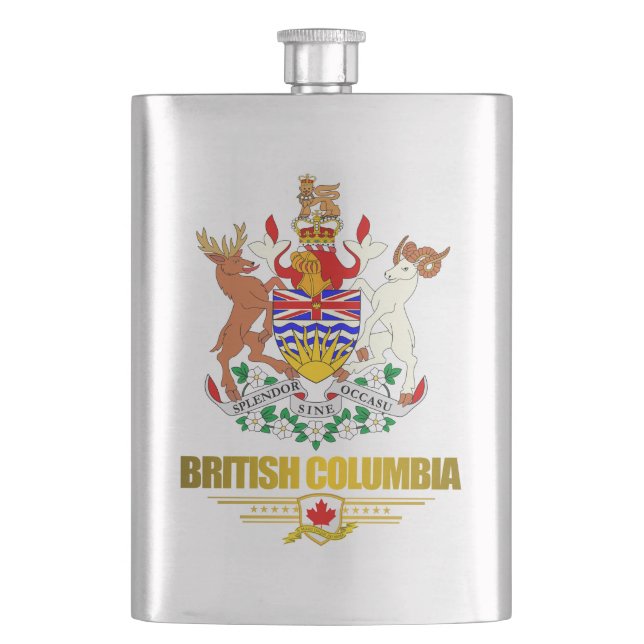 British Columbia COA Hip Flask (Front)