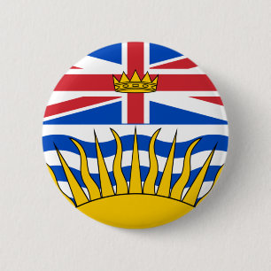 British Columbia Flag 6 Cm Round Badge