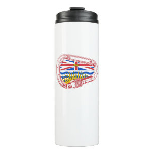 British Columbia Flag Climbing Carabiner Thermal Tumbler