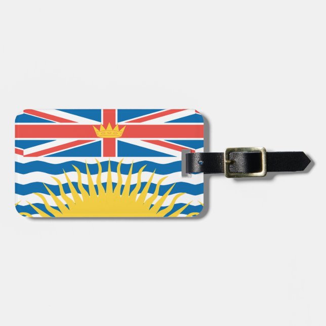 BRITISH COLUMBIA Flag Luggage Tag (Front Horizontal)