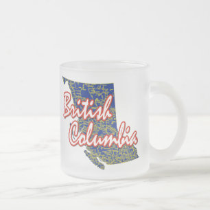 British Columbia Frosted Glass Coffee Mug