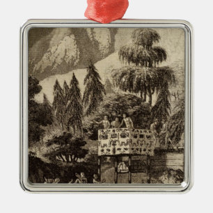 British Columbia illustration View Metal Tree Decoration