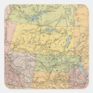 British Columbia, North West Territory Square Sticker