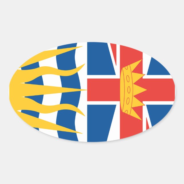 BRITISH COLUMBIA OVAL STICKER (Front)