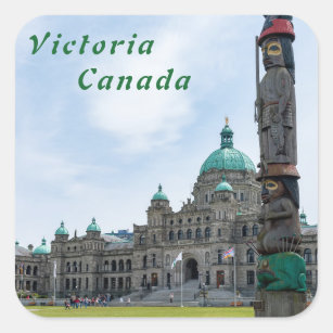 British Columbia Parliament - Victoria, Canada Square Sticker