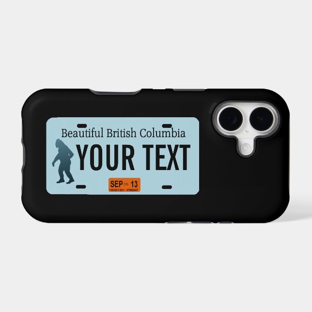 British Columbia Sasquatch License Plate (Back (Horizontal))