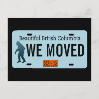 British Columbia Sasquatch License Plate