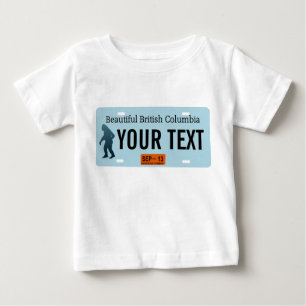 British Columbia Sasquatch License Plate Baby T-Shirt