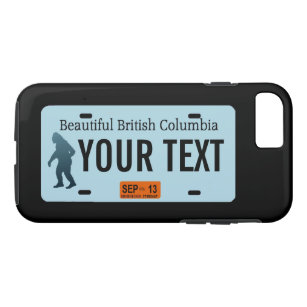 British Columbia Sasquatch License Plate iPhone 8/7 Case