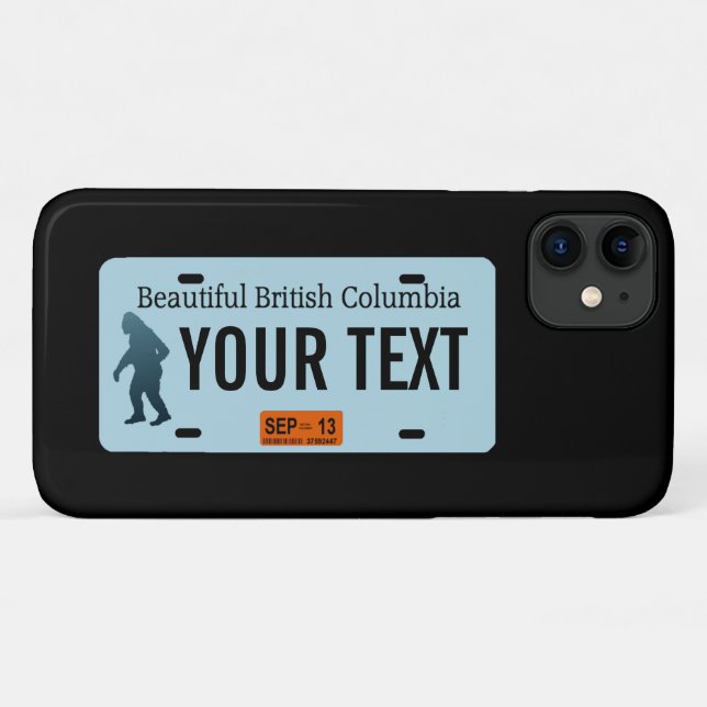 British Columbia Sasquatch License Plate Case-Mate iPhone Case (Back (Horizontal))