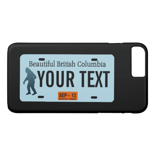 British Columbia Sasquatch License Plate Case-Mate iPhone Case (Back (Horizontal))