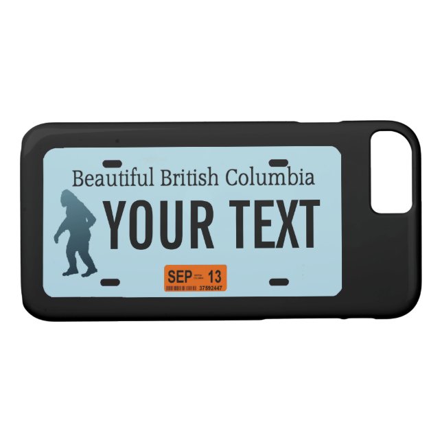British Columbia Sasquatch License Plate Case-Mate iPhone Case (Back (Horizontal))